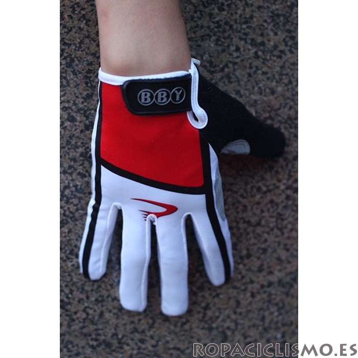 2020 Pinarello Guantes Largos Blanco Rojo